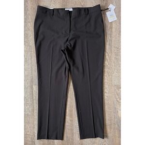 Calvin Klein Womens Straight Legs Work Wear Trouser Pants‎ black 14 NWT